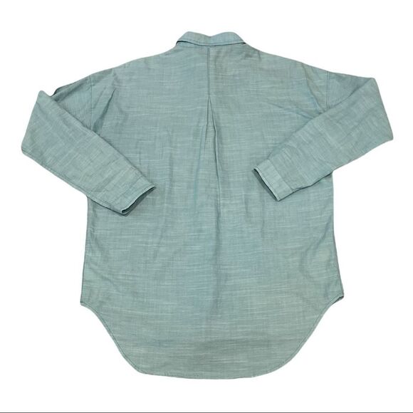 Lands End Top Womens Extra Small XS Long Sleeve Button Down Pullover Blouse - Picture 2 of 3
